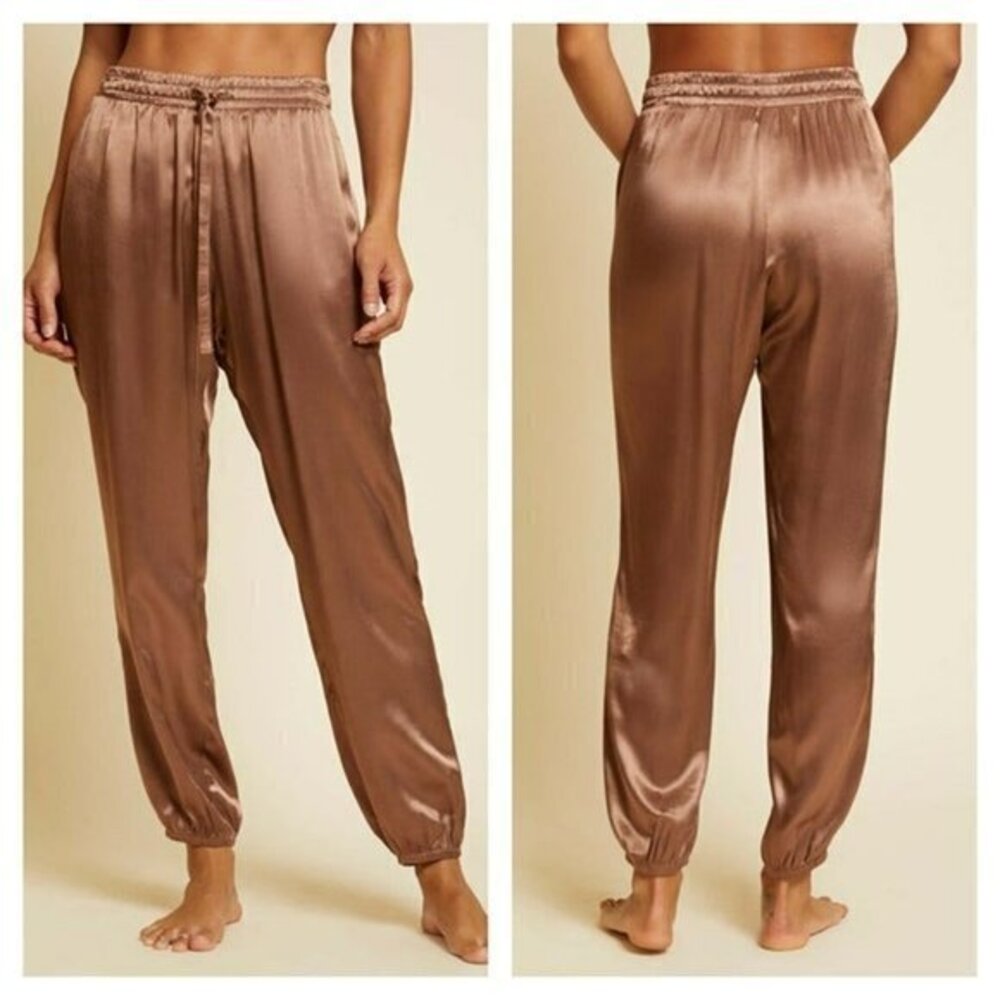 NATION LTD Satin Del Rey Pant - SAHARA